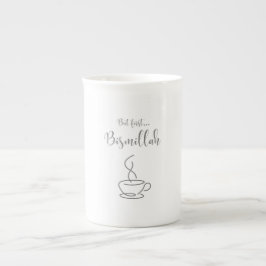 Islamic Mug – But First Bismillah | Coffee Tea Cup Porselein Kop