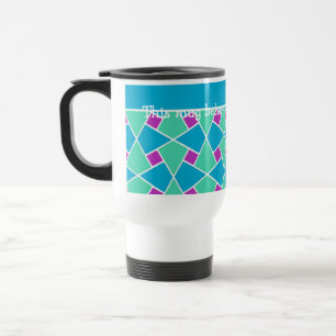 Islamic Pattern and Stripes Custom Travel Mug Reisbeker