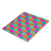 Islamic Pink, Oranje, Turquoise, Green Gold-effect Tegeltje (Zijkant)