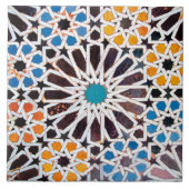 Islamic Star Pattern Ceramic Photo Tile Tegeltje (Voorkant)