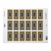 Islamic Wall Art Allah Names Calligraphy Geometric Etiket (Full Sheet)