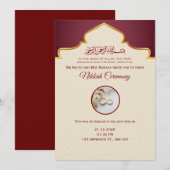 Islamic wedding invitation (Devant / Derrière)