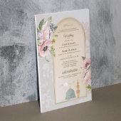 Islamic Wedding Invitation Pink Acrylic Invitation Acryl Uitnodigingen