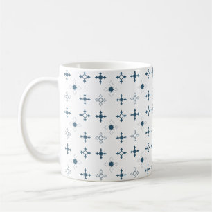 Islamitisch blauw modern naadloos patroon koffiemok