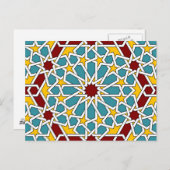 Islamitisch geometrisch briefkaart (Voorkant / Achterkant)