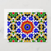 Islamitisch geometrisch briefkaart (Voorkant / Achterkant)