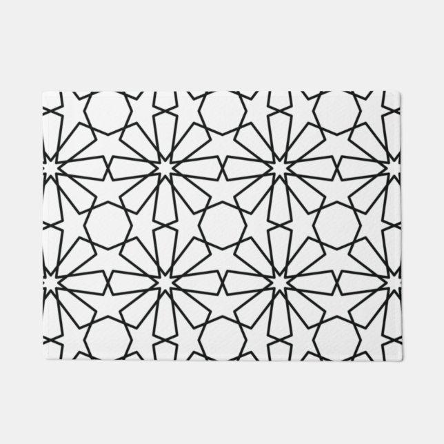 Islamitisch Geometrisch Patroon Arabisch Ontwerp Deurmat (Voorkant)