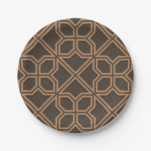 Islamitisch Geometrisch Patroon Ontwerp Papieren Bordje