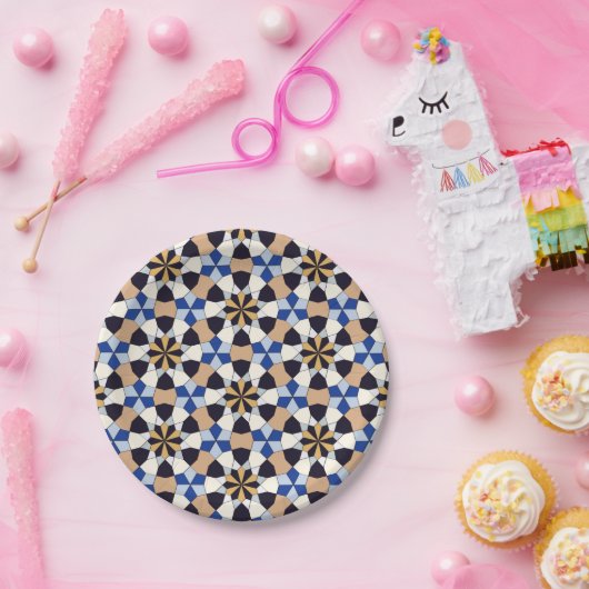 Islamitisch geometrisch patroon papieren bordje (Feest)