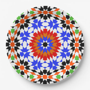 Islamitisch geometrisch patroon papieren bordje