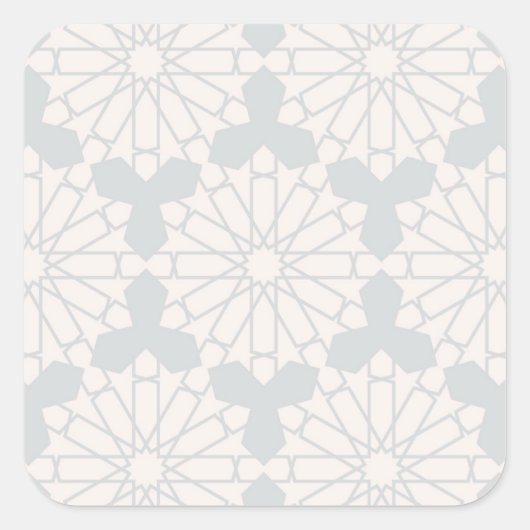 Islamitisch geometrisch patroon vierkante sticker (Voorkant)