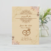 Islamitisch huwelijk save the date (Staand voorkant)