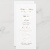 Islamitisch Moslim Goud Nikah Bruiloft Menu (Voorkant / Achterkant)