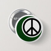 Islamitisch moslimsymbool met vredesteken ronde button 5,7 cm (Voorkant /achterkant)
