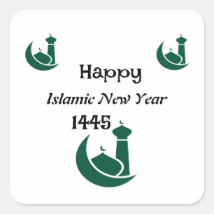 Islamitisch nieuwjaar vierkante sticker