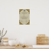 Islamitisch Nikkah Certificaat Poster (Keuken)