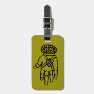 Islamitisch symbool: Hamsa Bagagelabel