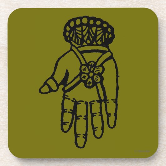 Islamitisch symbool: Hamsa Drankjes Onderzetter (Voorkant)