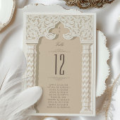 Islamitische Arabesque Trouwtafel Nummer Kaart