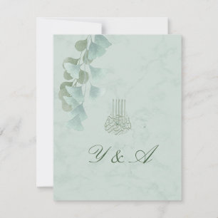 Islamitische Bismillah Eucalyptus Stylish Wedding Kaart