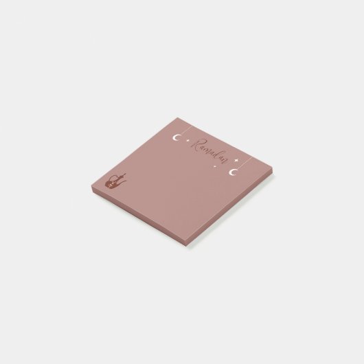 Islamitische Boho Ramadan Post-it® Notes (Schuin)