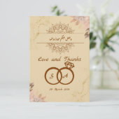 islamitische bruiloft bedankkaart (Staand voorkant)