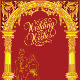 Islamitische bruiloft groeten en wensen gefelicite bedankkaart