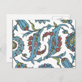 Islamitische Floral Ceramic Tile #1 Briefkaart (Voorkant / Achterkant)