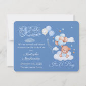 Islamitische geboorteaankondigingskaart voor babyj aankondiging (Voorkant)