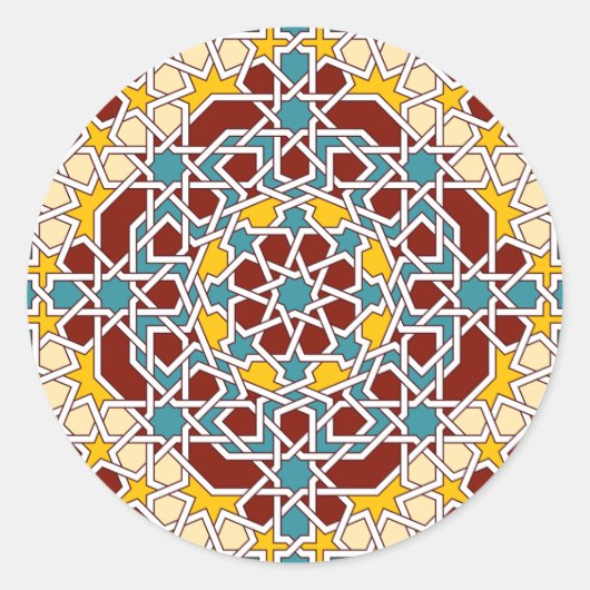 Islamitische geometrische patroon sticker (Voorkant)