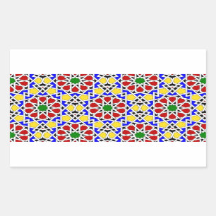 Islamitische geometrische patroonsticker rechthoekige sticker