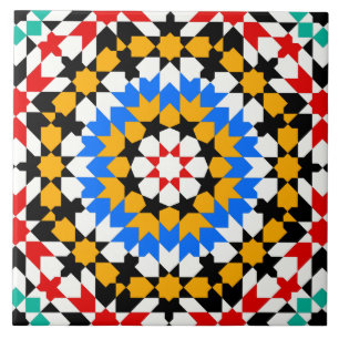 Islamitische geometrische patroontegel tegeltje