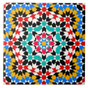 Islamitische geometrische patroontegel tegeltje