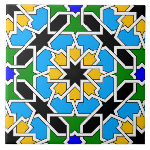 Islamitische geometrische patroontegel tegeltje