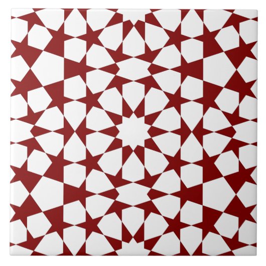 Islamitische geometrische patroontegel tegeltje (Voorkant)