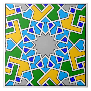 Islamitische geometrische patroontegel tegeltje