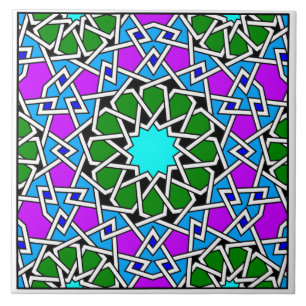 Islamitische geometrische patroontegel tegeltje