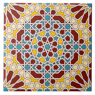 Islamitische geometrische patroontegel tegeltje