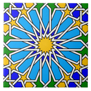 Islamitische geometrische patroontegel tegeltje