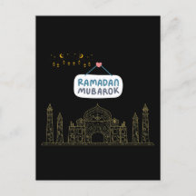 Islamitische Halve Maan Ramadan Kareem Typografisc