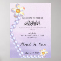 Islamitische huwelijks-welkomstbord iriserend glaz
