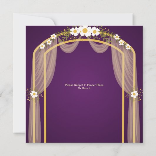 islamitische huwelijksuitnodiging (Achterkant)