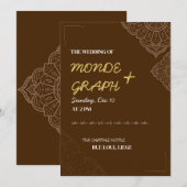 Islamitische huwelijksuitnodigingen Kunst Kaart (Voorkant / Achterkant)