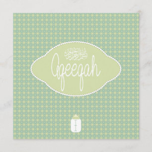 Islamitische islam soft green Aqeeqah Aqiqah  Kaart