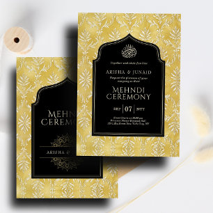 Islamitische Koninklijke Gouden Damask Moslim Mehn Kaart