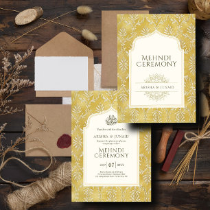 Islamitische Koninklijke Gouden Damask Moslim Mehn Kaart