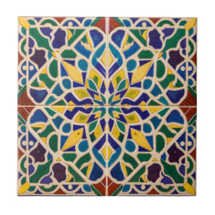 Islamitische Kunst Marokkaanse Mozaïek Kleurrijke Tegeltje
