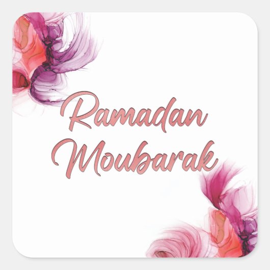 Islamitische kunst van Ramadan Mubarak Vierkante Sticker (Voorkant)