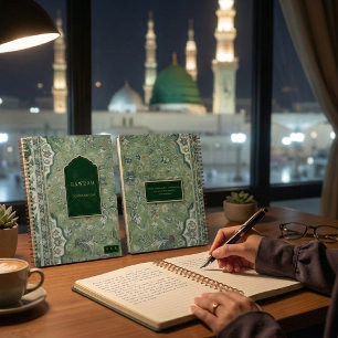 Islamitische Madinah Rawdah groene vloerkleed Notitieboek