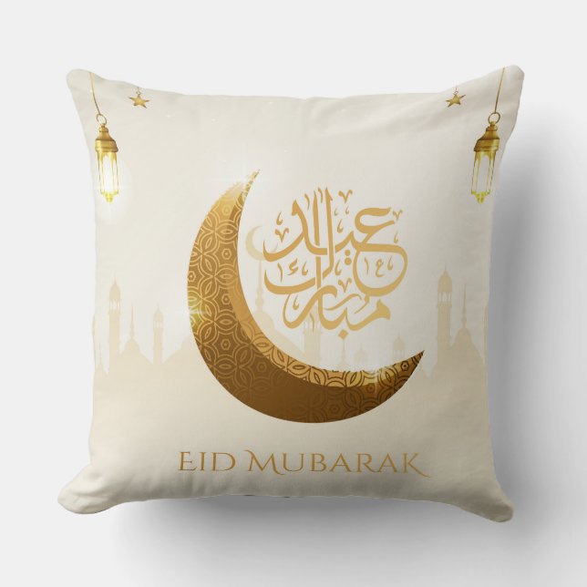 Islamitische magische ramadan lantaarn - Eid Mubar Kussen (Voorkant)